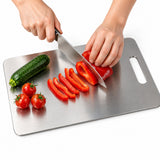 Large Anti-Bacterial Stainless Steel Chopping Board - Mildew-Proof Cutting Board (23x34cm)