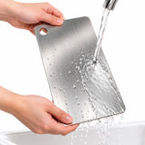 Small Anti-Bacterial Stainless Steel Chopping Board - Mildew-Proof Cutting Board (15x24cm)