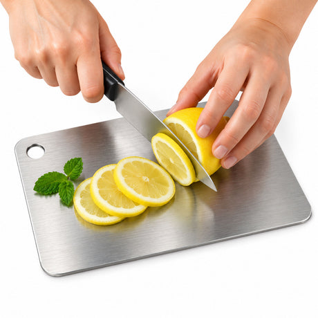 Small Anti-Bacterial Stainless Steel Chopping Board - Mildew-Proof Cutting Board (15x24cm)