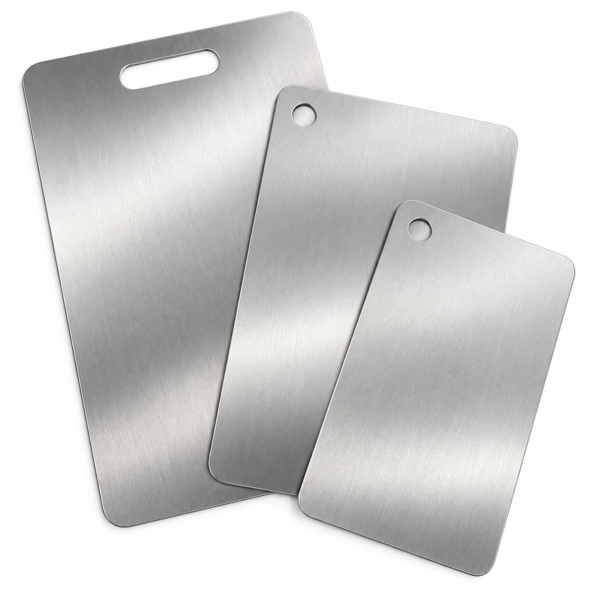 3x Stainless Titanium Steel Anti-Bacterial Mildew-Proof Cutting Chopping Boards