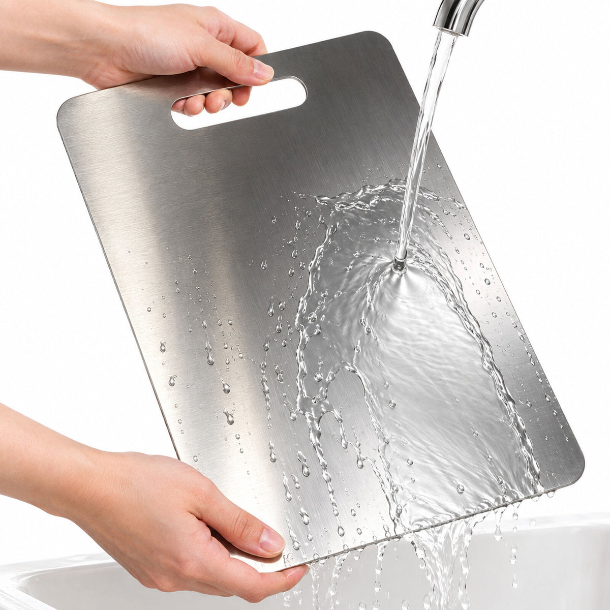 3x Stainless Titanium Steel Anti-Bacterial Mildew-Proof Cutting Chopping Boards