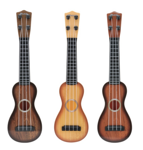 44cm Childrens Ukulele with Nylon Strings - Beginner Toy Guitar (Assorted Colours)