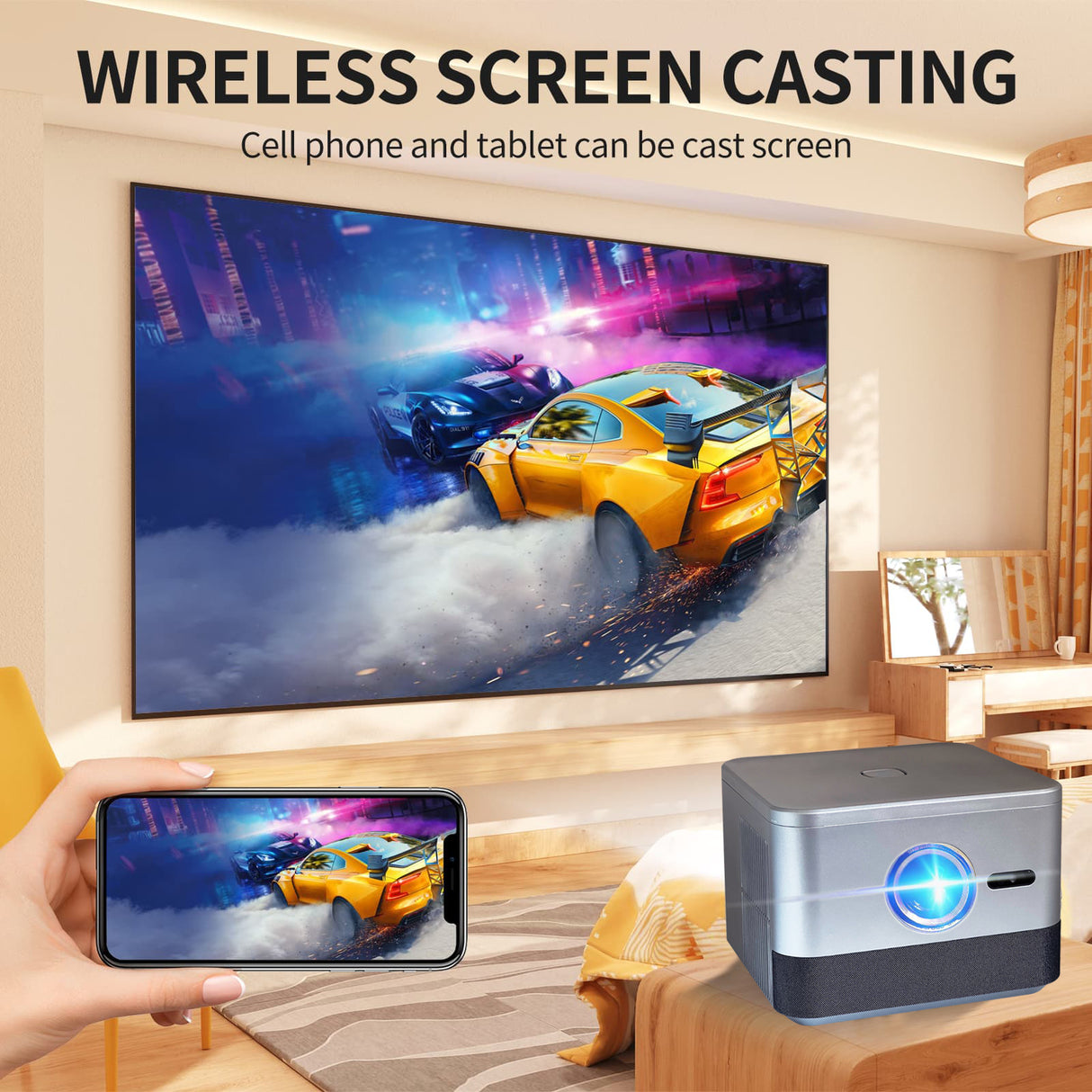 Micropack 5G WiFi Bluetooth 5.0 1080P LCD Projector - Home Cinema (Android)