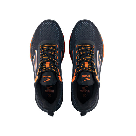 Sfida Zephyr Mens Performance Runners - Black/Dark Orange (Running Shoes/Sneakers)