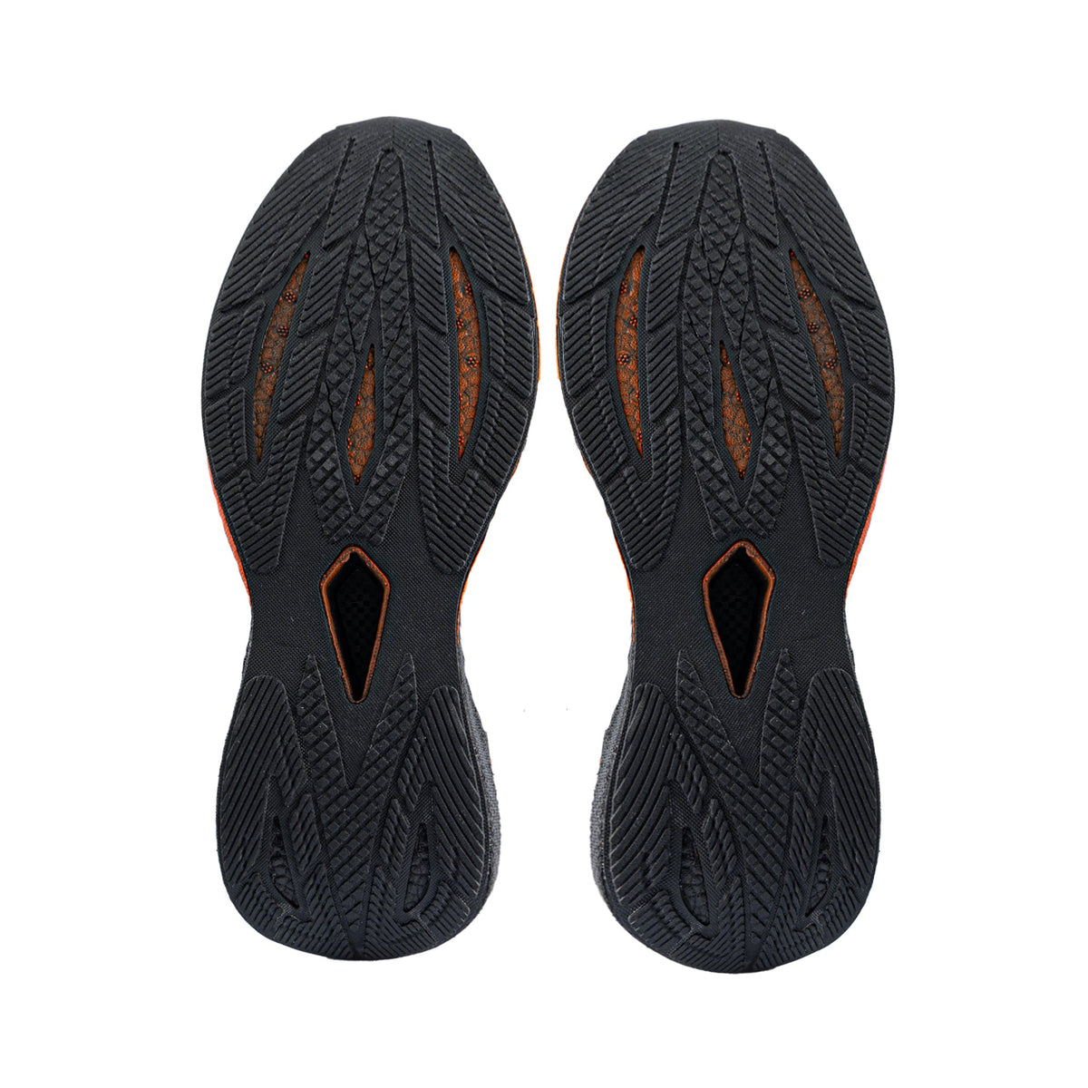 Sfida Zephyr Mens Performance Runners - Black/Dark Orange (Running Shoes/Sneakers)