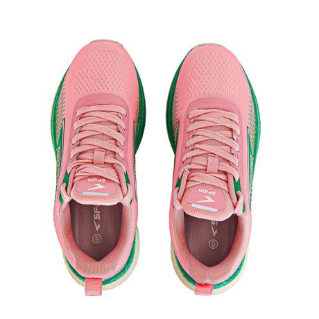 Sfida Zephyr Womens Performance Runners - Blush/Green (Running Shoes/Sneakers)
