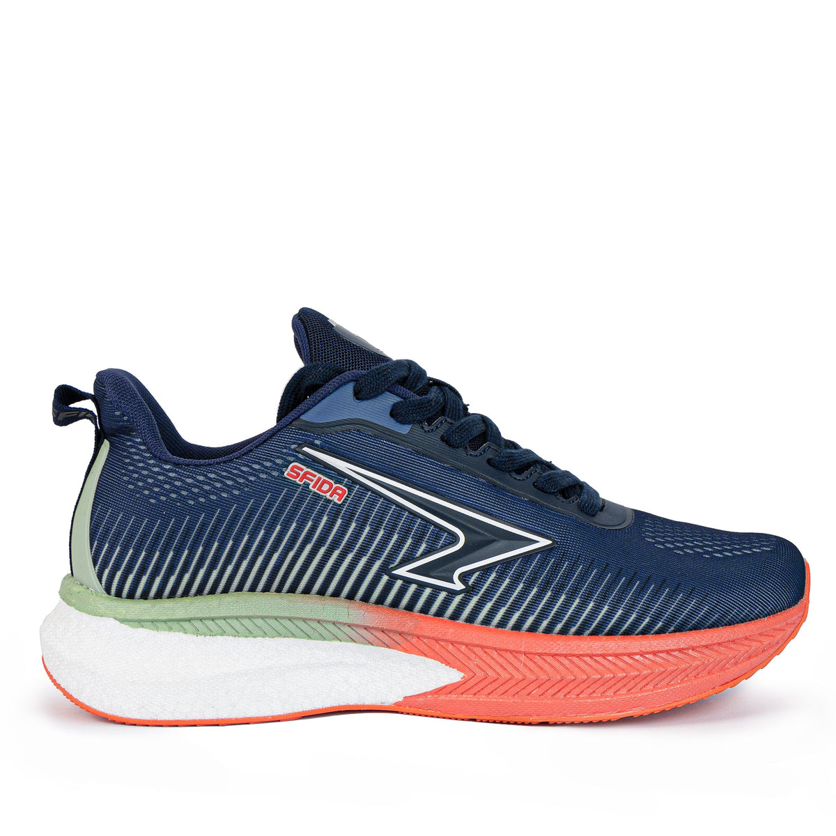 Sfida Zephyr Mens Performance Runners - Navy/Mint/Coral (Running Shoes/Sneakers)