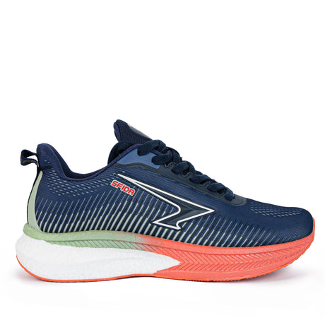 Sfida Zephyr Mens Performance Runners - Navy/Mint/Coral (Running Shoes/Sneakers) - NAVY/MINT/CORAL