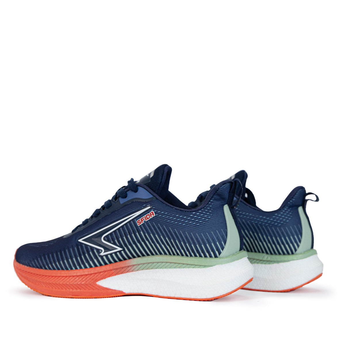 Sfida Zephyr Mens Performance Runners - Navy/Mint/Coral (Running Shoes/Sneakers)