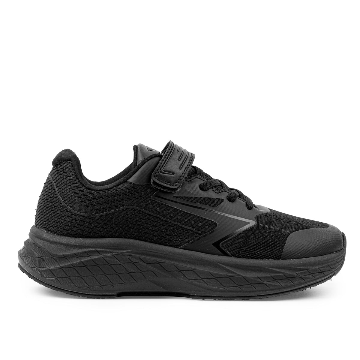 Sfida Zyric Boys V Strap Runners - Black (Kids Sneakers/Shoes)