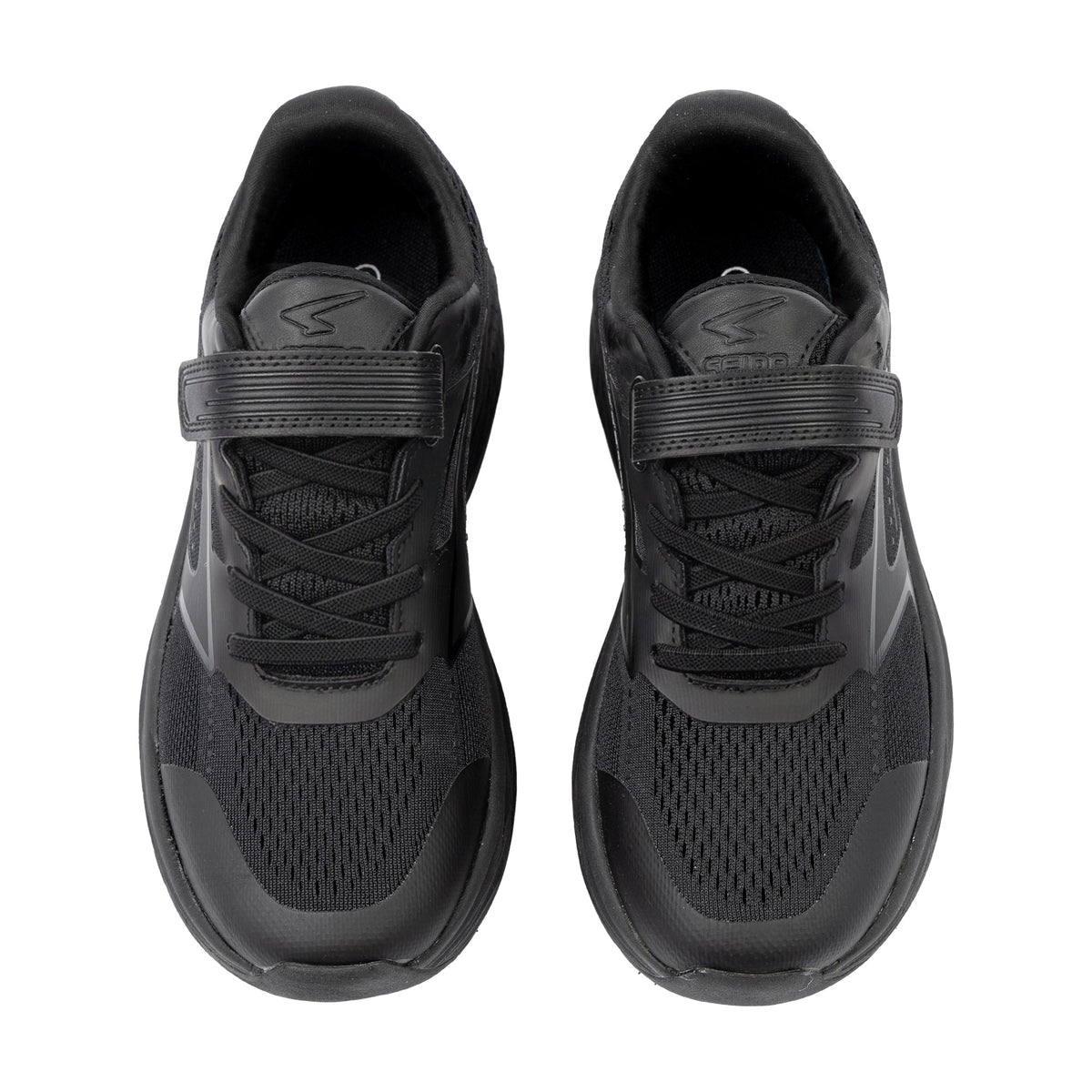 Sfida Zyric Boys V Strap Runners - Black (Kids Sneakers/Shoes)