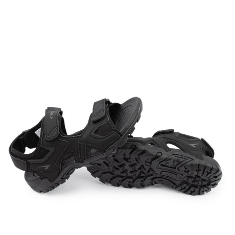 Sfida Rock Mens Adjustable Outdoor Sandals - Black/Black (Sports Sandals)