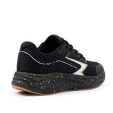 Sfida Zyric Boys Lace Up Runners - Black/Gold (Kids Sneakers/Shoes)