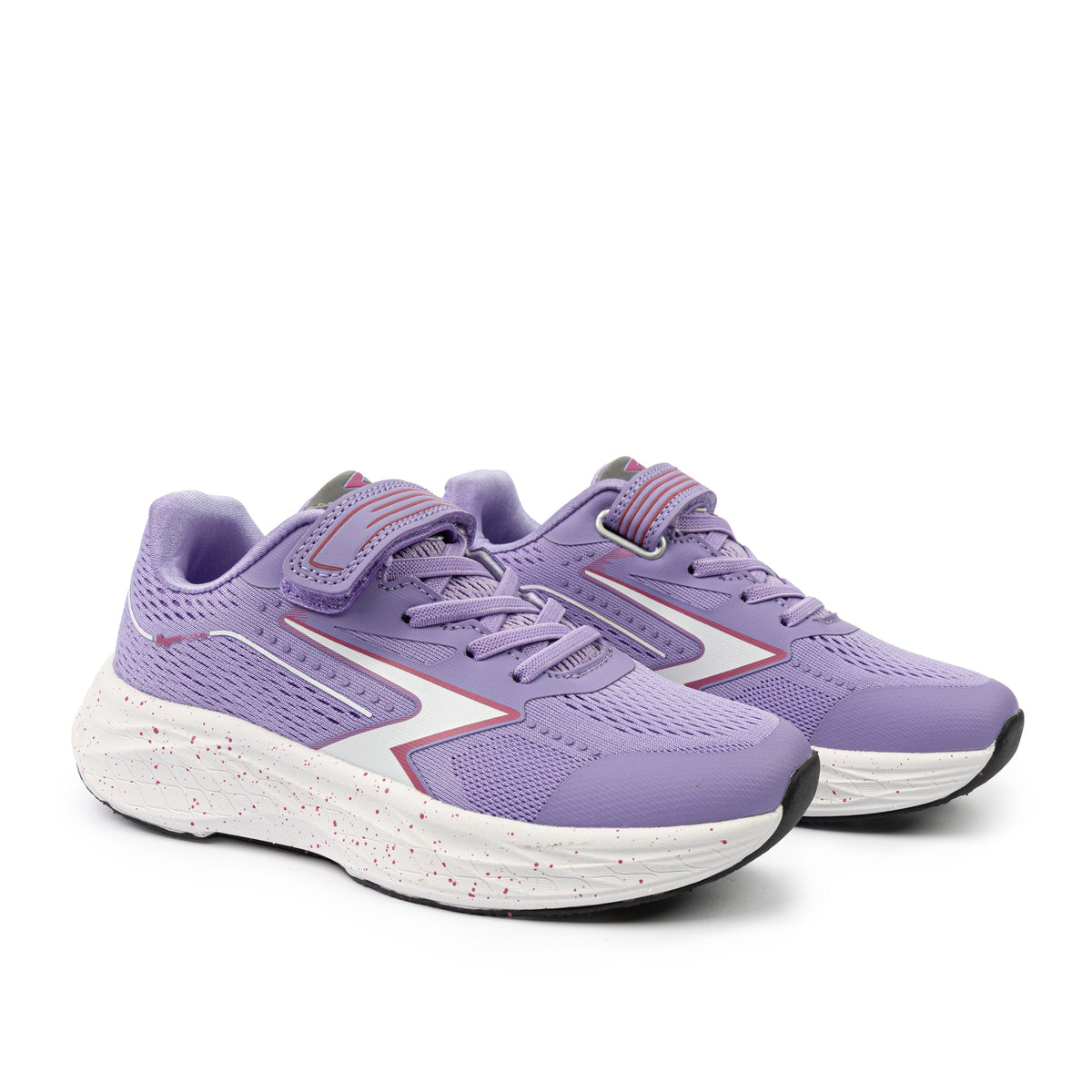 Sfida Zyric Girls V Strap Runners - Light Purple/Fuchsia (Kids Sneakers/Shoes)
