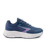Sfida Zyric Girls Lace Up Runners - Navy/Purple (Kids Sneakers/Shoes) - NAVY/PURPLE