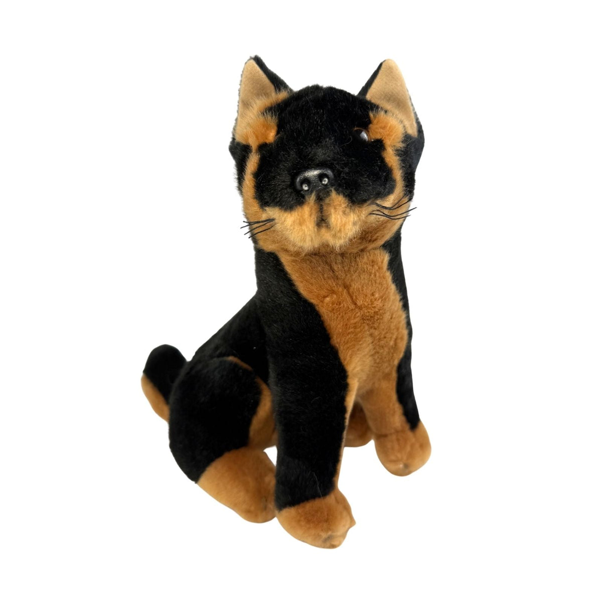 Bocchetta Zorro 21cm Sitting Dingo Plush Toy - Black/Tan (Australian Stuffed Animal Souvenir Gift)