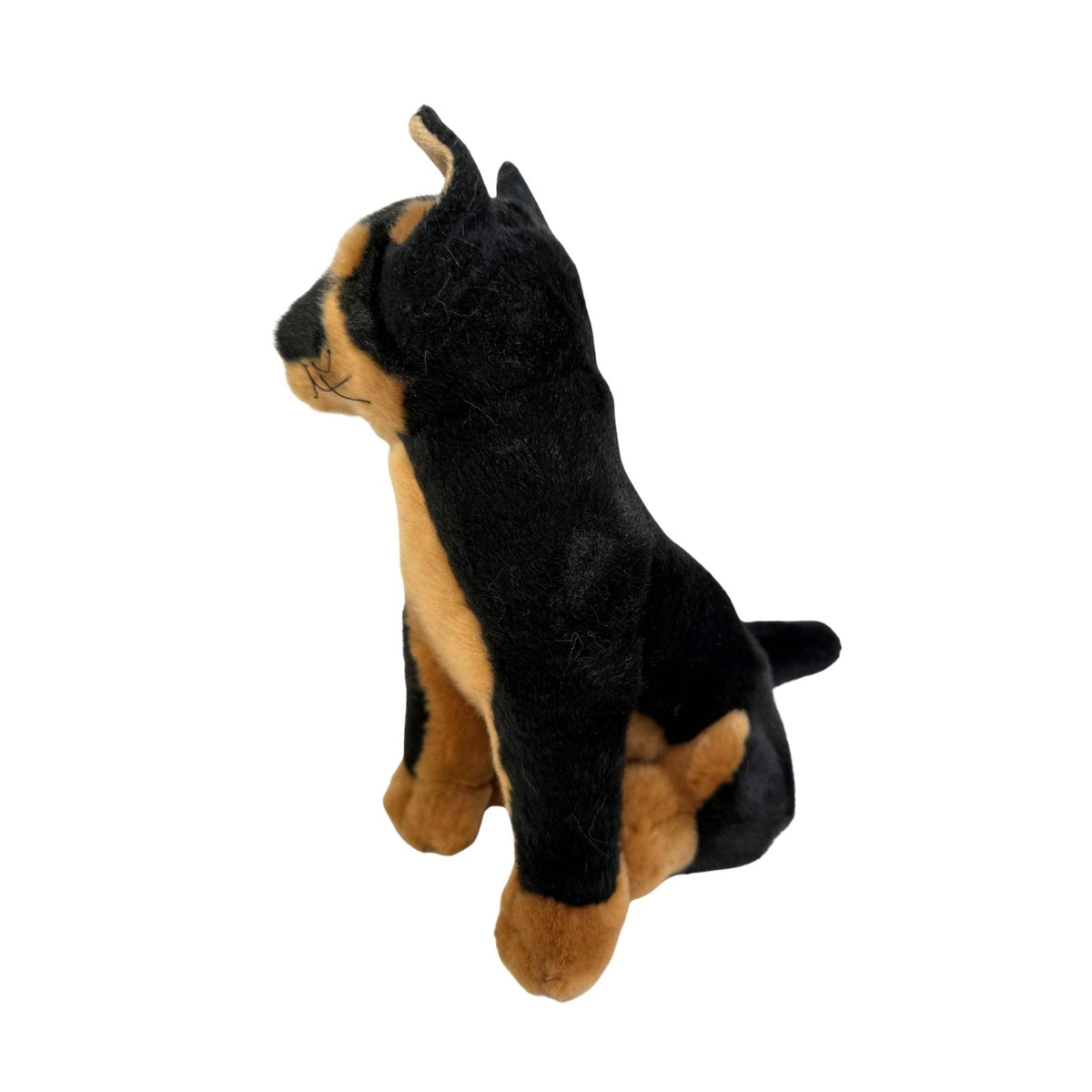 Bocchetta Zorro 21cm Sitting Dingo Plush Toy - Black/Tan (Australian Stuffed Animal Souvenir Gift)
