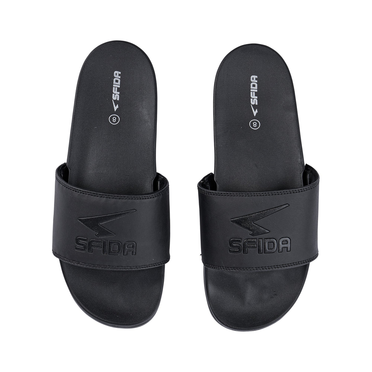 Sfida Laze Mens Slides - Black (Slip On Sandals)