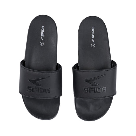 Sfida Laze Mens Slides - Black (Slip On Sandals)