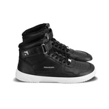 Barebarics Zing Unisex High Top Leather Barefoot Sneakers - Black/White