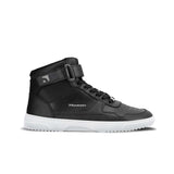 Barebarics Zing Unisex High Top Leather Barefoot Sneakers - Black/White