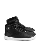 Barebarics Zing Unisex High Top Leather Barefoot Sneakers - Black/White