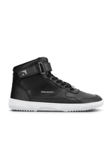 Barebarics Zing Unisex High Top Leather Barefoot Sneakers - Black/White