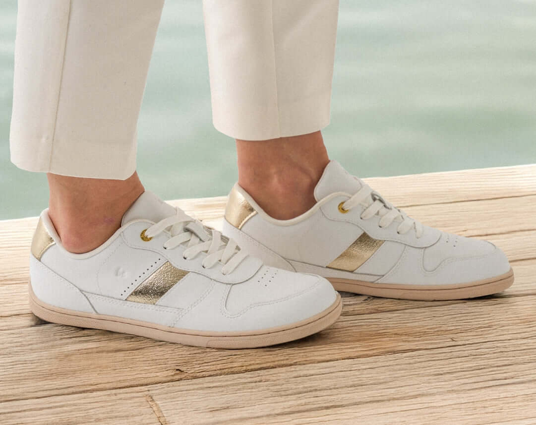 Be Lenka Unisex Cellestia Barefoot Sneakers - White/Gold