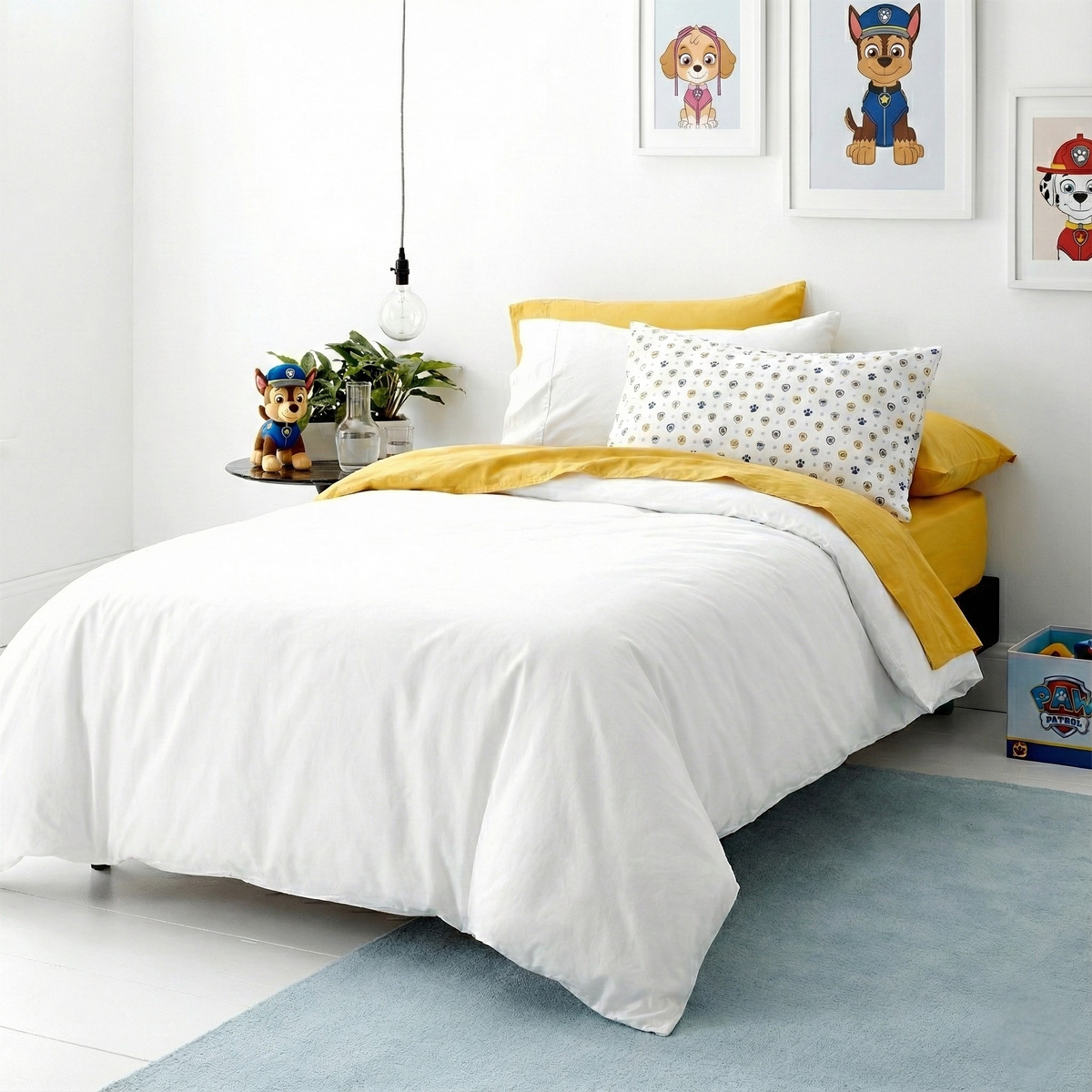 Park Avenue European Vintage Washed Cotton Kids Quilt Cover Set - White