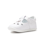 Billycart Lily Girls Barefoot First Walker T-Bar Sandals - White (Baby Mary Jane Shoes)