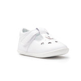 Billycart Lily Girls Barefoot First Walker T-Bar Sandals - White (Baby Mary Jane Shoes)