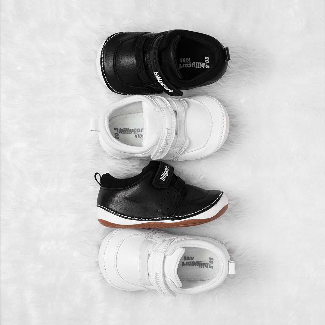 Billycart Jett Kids Wide-Fit First Walker Sneakers - Black (Baby & Toddler Shoes)