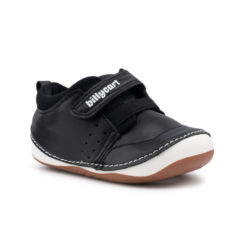 Billycart Jett Kids Wide-Fit First Walker Sneakers - Black (Baby & Toddler Shoes)