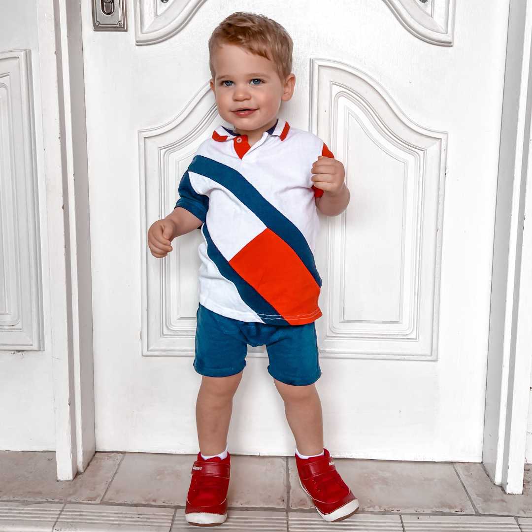 Billycart Chicago Kids Wide-Fit Barefoot First Walker High-Top Sneakers - Red (Baby & Toddler Shoes)