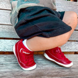 Billycart Chicago Kids Wide-Fit Barefoot First Walker High-Top Sneakers - Red (Baby & Toddler Shoes)