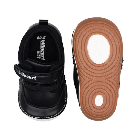 Billycart Jett Kids Wide-Fit First Walker Sneakers - Black (Baby & Toddler Shoes)