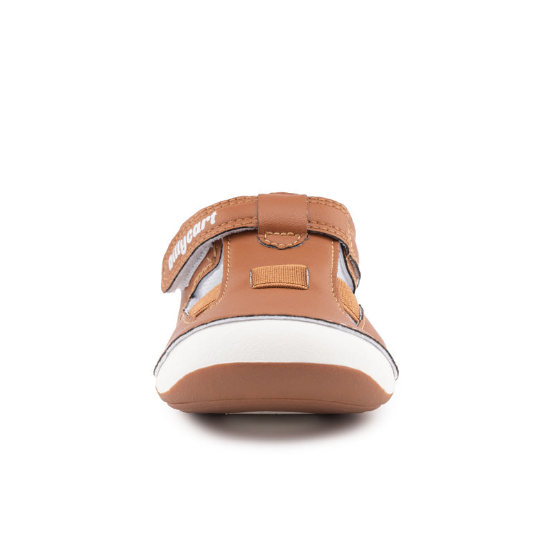 Billycart London Wide Kids Wide-Fit First Walker Sandals - Tan Brown (Baby & Toddler Shoes)