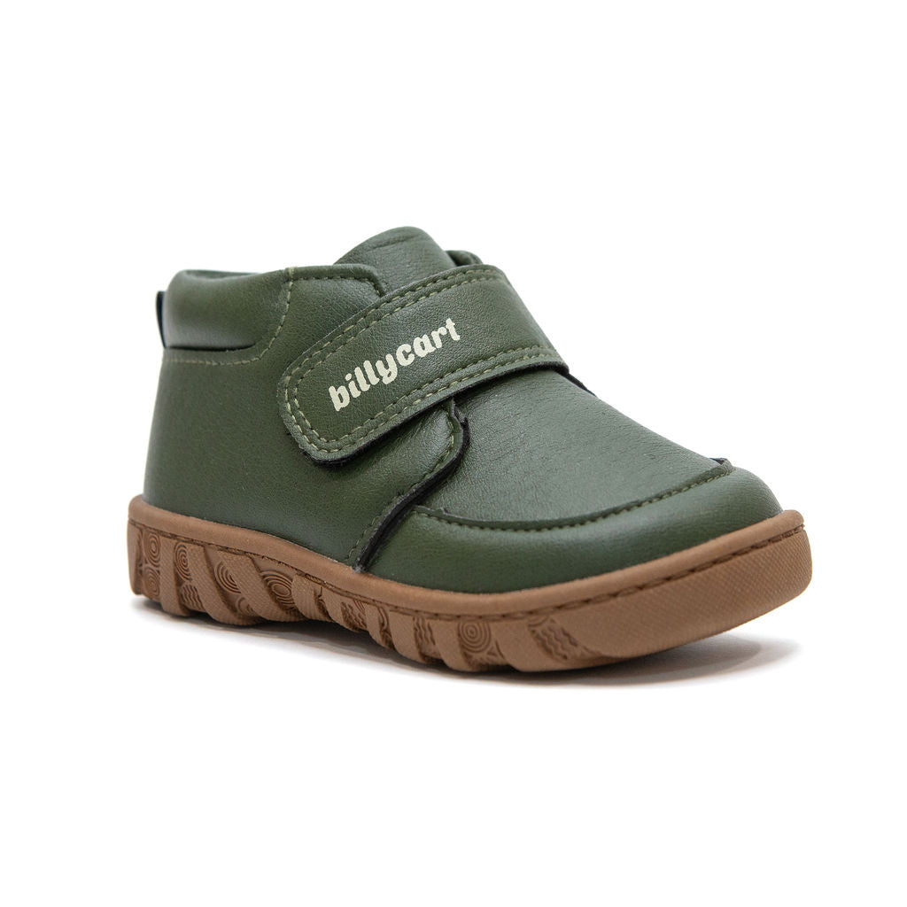 Billycart Ollie Kids Wide-Fit Barefoot First Walker Boots - Green (Baby & Toddler Shoes)