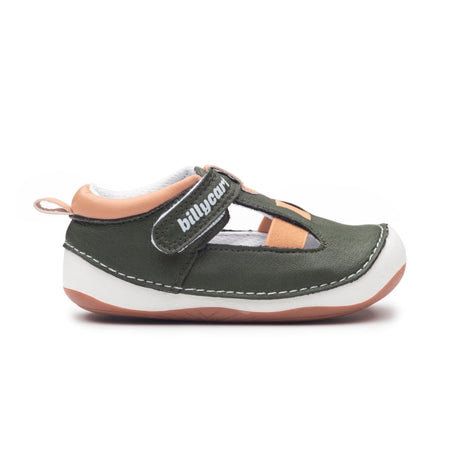 Billycart Forrest Kids Wide-Fit First Walker Sandals - Green/Tan (Baby & Toddler Shoes)