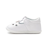 Billycart Lily Girls Barefoot First Walker T-Bar Sandals - White (Baby Mary Jane Shoes)