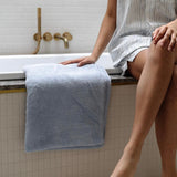 100% Natural Fibre Bathroom Towels - Cashmere Blue