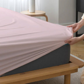 100% Cotton Percale Fitted Sheet - 40cm Depth - Clay Pink