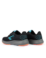 Sfida Brazen Boys Lace Up Runners - Black/Teal (Kids Sneakers/Shoes)