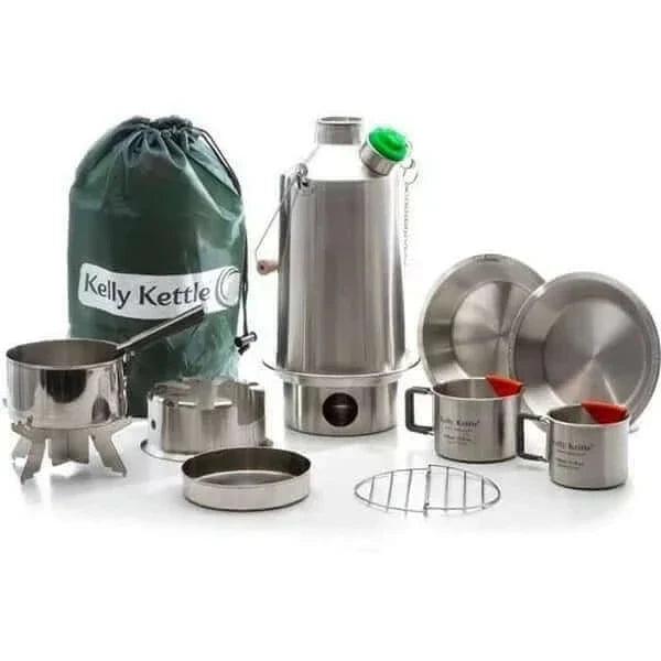 Kelly Kettle Basecamp Ultimate Kit Stainless Steel Camping Kettle - 1.6L (Wood Burning)