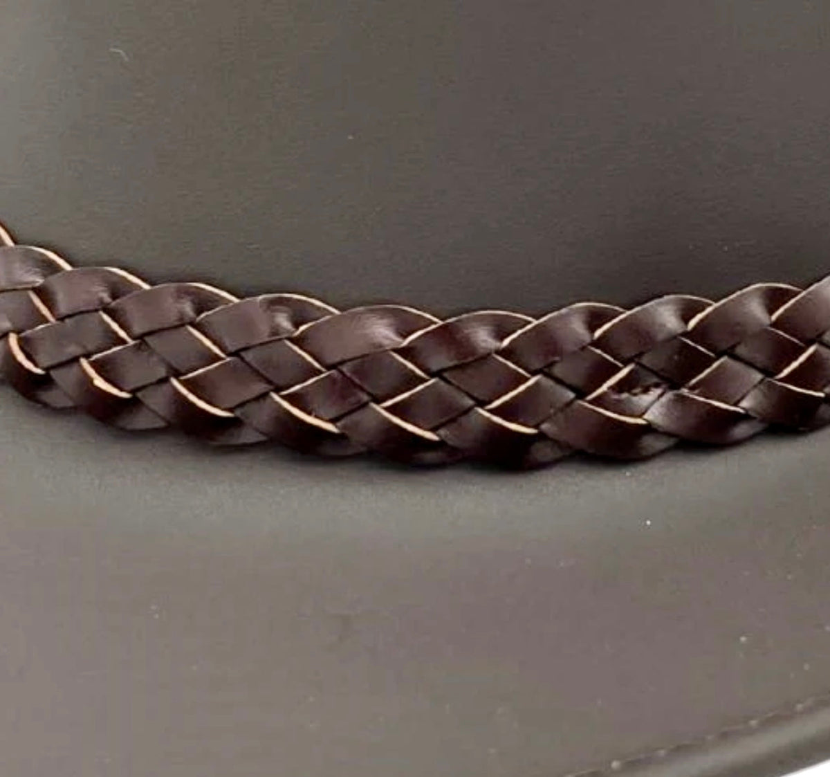 Jacaru 6529 Bonded Leather Hatband - 5 Plait Replacement Band (Adjustable 75-80cm)