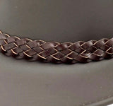Jacaru 6529 Bonded Leather Hatband - 5 Plait Replacement Band (Adjustable 75-80cm)