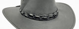 Jacaru 6564 Crocodile Leather Hatband - Replacement Band (Adjustable 75-80cm Made in Australia)
