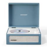 Crosley Voyager Portable Retro CD Player with Stereo Bluetooth Speakers, FM Radio - Washed Blue