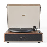 Crosley Stave 2-Speed Bluetooth Record Player Turntable with Built-in Speakers, Walnut