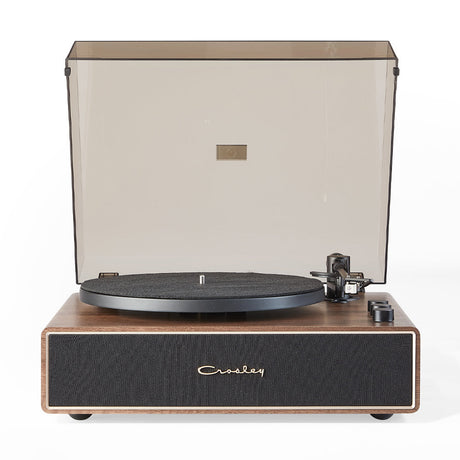 Crosley Stave 2-Speed Bluetooth Record Player Turntable with Built-in Speakers - Walnut